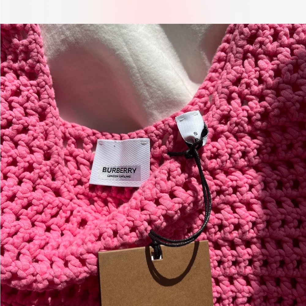 Pink Crochet Sleeveless Mini Dress - Picture 3 of 3